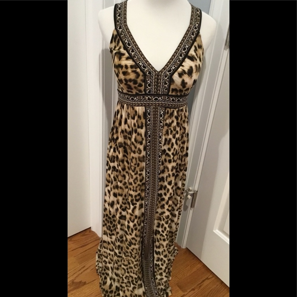 INC International Concepts Maxi Leopard Dress XS